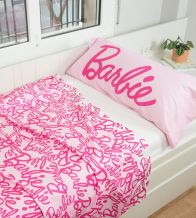 Juego de sábanas Barbie™, algodón 100%, diseño Dreamer, 001 Rosa  