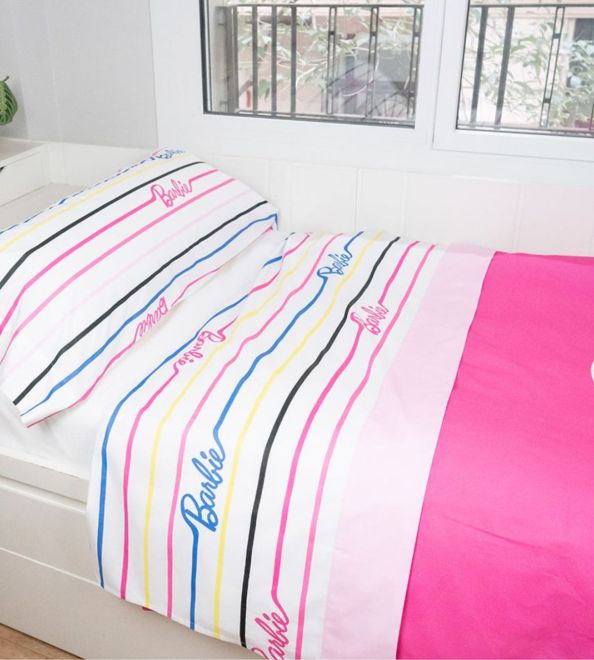 Juego de sábanas Barbie™, algodón 100%, diseño Unique, 002 Multicolor  