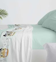 Sábanas estampado juvenil 107 Menta