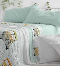 Sábanas estampado juvenil 107 Menta