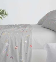 Sábanas de algodón estampado 629 Gris