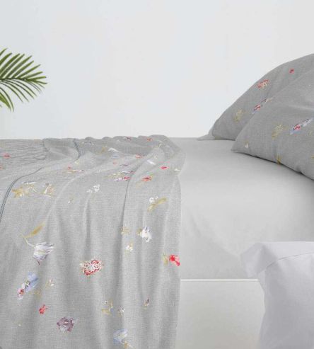 Sábanas de algodón estampado 629 Gris