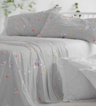 Sábanas de algodón estampado 629 Gris