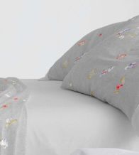 Sábanas de algodón estampado 629 Gris