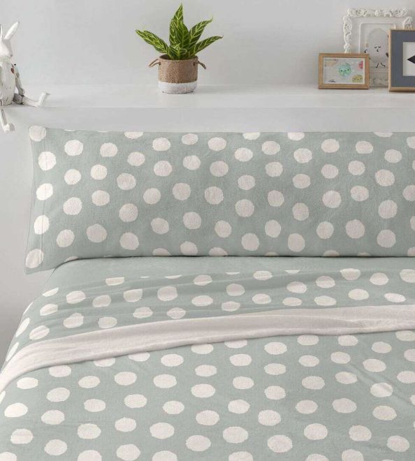 Sábanas Coralina, tacto peluche, diseño 993 color Laurel