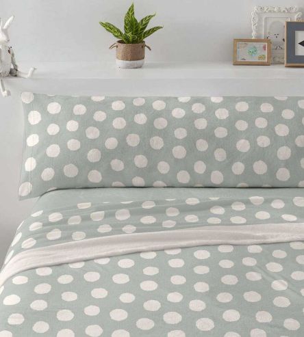 Sábanas Coralina, tacto peluche, diseño 993 color Laurel