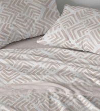 Sábanas Coralina, tacto peluche, diseño 996 color Tierra