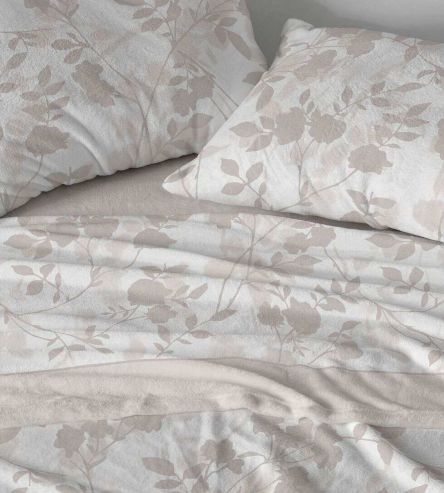 Sábanas Coralina, tacto peluche, diseño 998 color Beige