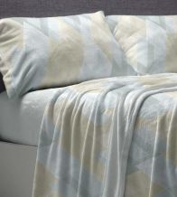 Sábanas Nacarina®, tacto aterciopelado, diseño 058 color Agua