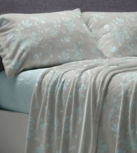 Sábanas Nacarina®, tacto aterciopelado, diseño 059 color Jade