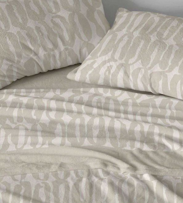 Sábanas Nacarina®, tacto aterciopelado, diseño 060 color Lino