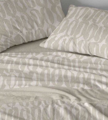 Sábanas Nacarina®, tacto aterciopelado, diseño 060 color Lino