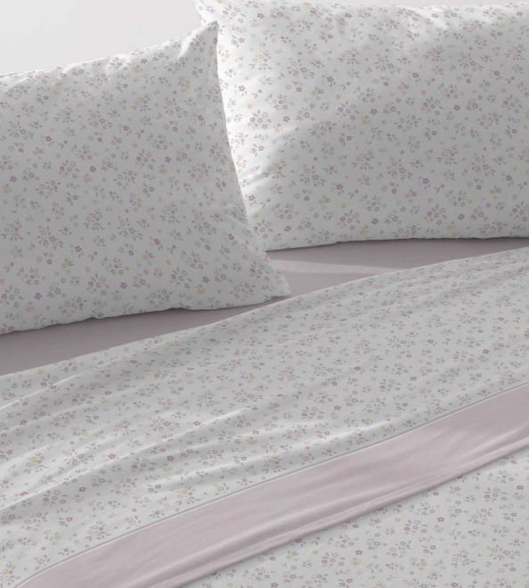 Juego de sábanas nuevo tejido Velvelina®, diseño 009 color Nude