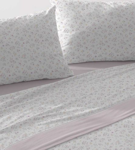 Juego de sábanas nuevo tejido Velvelina®, diseño 009 color Nude