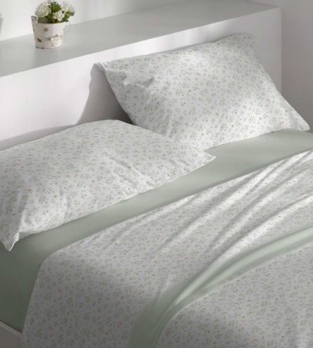 Juego de sábanas nuevo tejido Velvelina®, diseño 009 color Menta