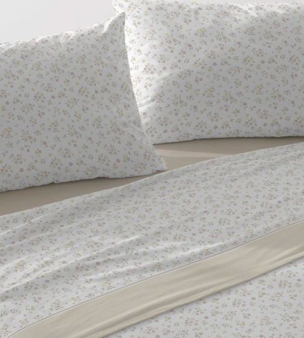 Juego de sábanas nuevo tejido Velvelina®, diseño 009 color Beige
