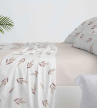 Sábanas estampadas algodón 100%, diseño 632 Beige