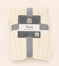 PLAID DE PUNTO COLOR CRUDO, DISEÑO 101