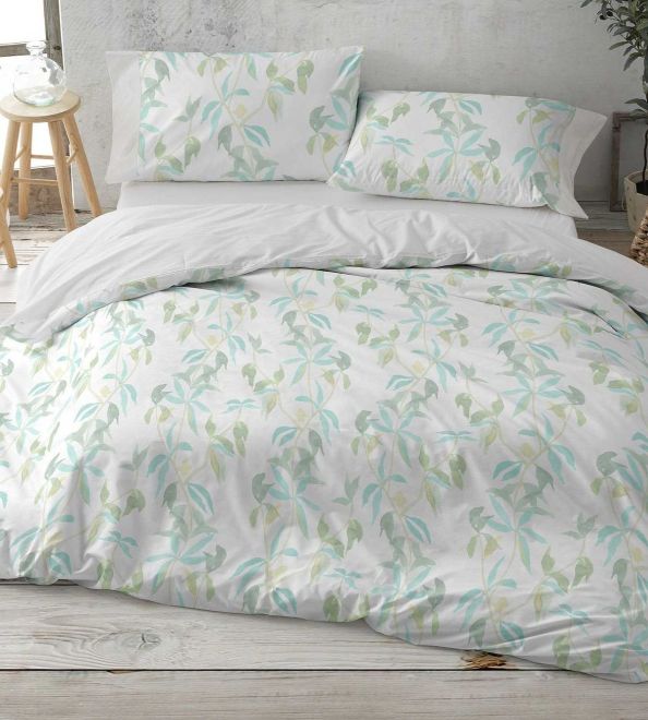 Fundas nórdicas estampadas de 200 hilos, diseño 013 Verde (Sin bajera)
