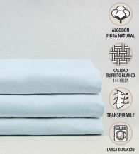 Juegos de sábanas hostelería azul, algodón  T12