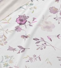 Juego de sábanas color nude diseño floral acuarelado 144