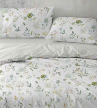 Juego funda nórdica color menta diseño floral 144