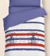 Juego funda nordica color azul marino diseño rayas 147