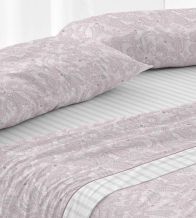 Juego de sábanas algodón 100% color nude diseño paisley 636