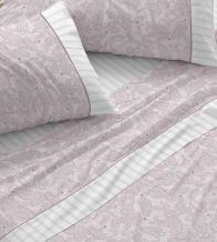 Juego de sábanas algodón 100% color nude diseño paisley 636