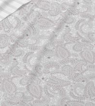 Juego de sábanas algodón 100% color gris diseño paisley 636