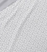 Juego de sábanas algodón 100% en gris diseño geométrico 638