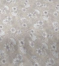 Juego funda nordica algodón 100% diseño floral en beige  637