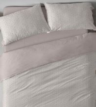 Juego funda nordica algodón 100% geometría en tono beige 638