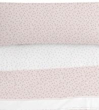 Juego de sábanas color nude diseño floral 183