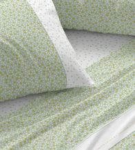 Juego de sábanas color verde diseño floral 183