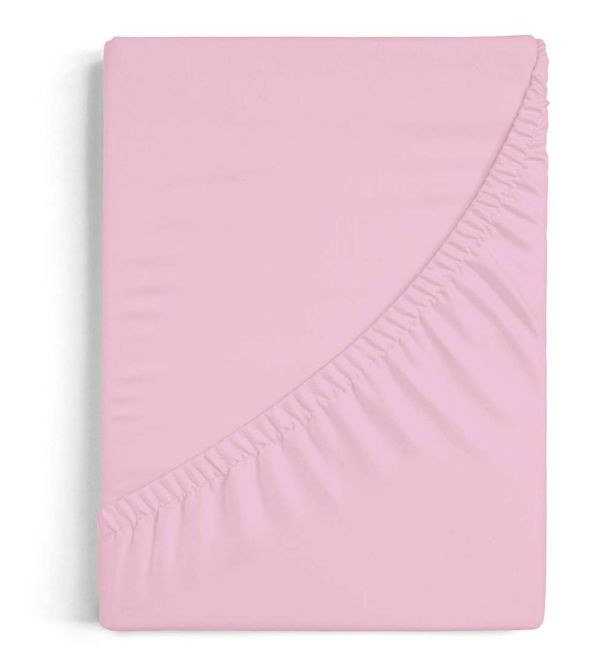 Sábanas bajeras ajustables Algodón-Poliéster 50/50, A7 Rosa