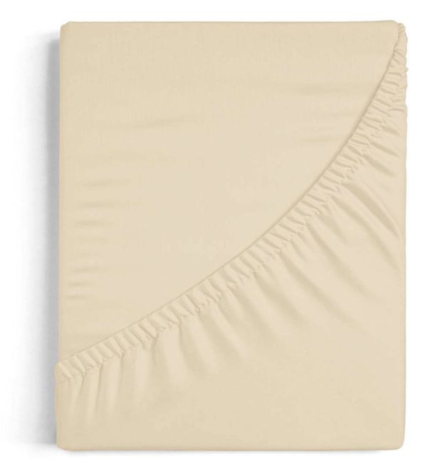 Sábanas bajeras ajustables Algodón-Poliéster 50/50, A7 Beige