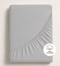 Sábanas bajeras ajustables Algodón, A8 Gris