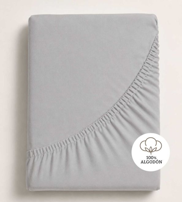 Sábanas bajeras ajustables Algodón, A8 Gris