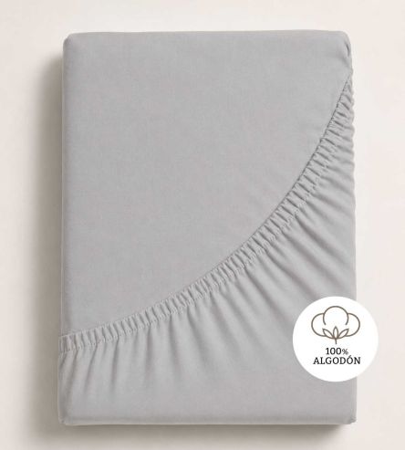Sábanas bajeras ajustables Algodón, A8 Gris