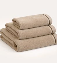 Juego de toallas de rizo algodón , diseño 213 color Beige
