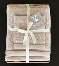 Juego de toallas de rizo algodón , diseño 213 color Beige