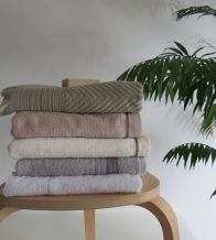 Juego de toallas de rizo algodón , diseño 213 color Beige