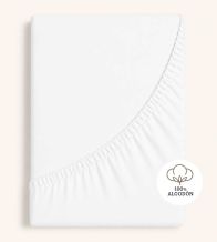 Sábanas bajeras ajustables Algodón, A8 Blanco