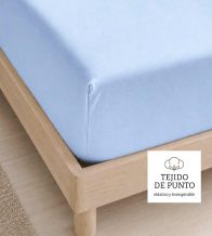 Sábana bajera azul 100% Algodón Tejido de Punto  ADJ001