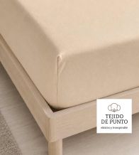 Sábana bajera beige 100% Algodón Tejido de Punto  ADJ001