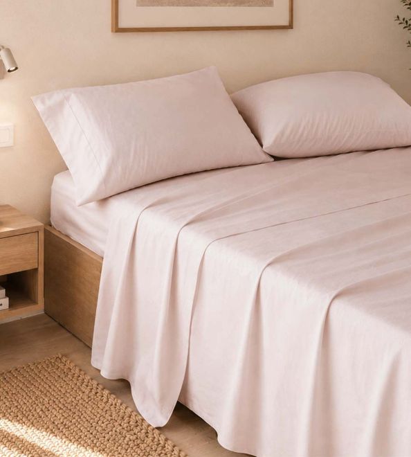 Juegos de sábanas hostelería rosa nude, mezcla T12