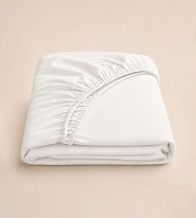 Sábanas bajeras ajustables Algodón-Poliést 50/50, A7 Blanco