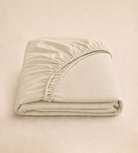 Sábana bajera ajustable Algodón-Poliéster 50/50, A7 Beige