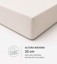 Sábanas bajeras ajustables Algodón-Poliéster 50/50, A7 Gris